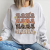 Vintage Leopard Flower Mama Mom Nana Custom Kids On Sleeve Personalized Sweatshirt CTL25DEC23TT6