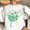 St Patrick's Day Lucky Grandma With Dandelion Shamrock Kids Personalized Sweatshirt HTN01FEB24CT1