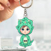 Cute Dinosaur Kid Personalized Acrylic Keychain Gift for Grandmas Moms Aunties HTN01FEB24VA3