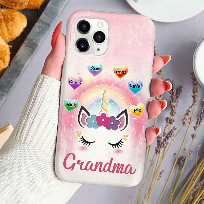 Discover Sweetheart Grandkids Personalized Phone case Gift for Grandmas Moms Aunties