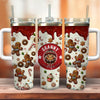 Christmas Gingerbread Grandkids Personalized Tumbler With Straw Gift for Grandmas Moms Aunties HTN11DEC23NA1