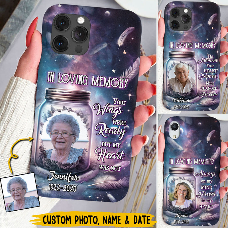 Discover In Loving Memory Family Loss Custom Photo Upload Picture Memorial Gift Phone case