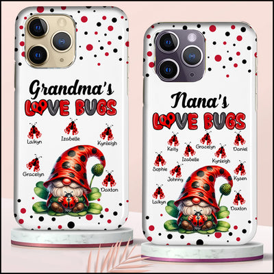 Grandma's Love bugs With Grandkids Name Personalized Phone case HTN17FEB24VA1