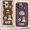 Cute Dog Cat Fur Mom Leather Pattern Personalized Phone case HTN18JAN24VA1