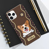 Cute Dog Cat Fur Mom Leather Pattern Personalized Phone case HTN18JAN24VA1