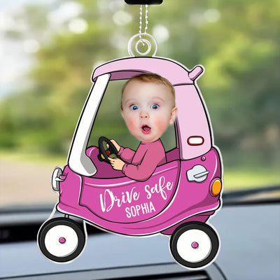 Drive Safe Daddy - Upload Photo Personalized Car Ornament HTN20FEB24TT1