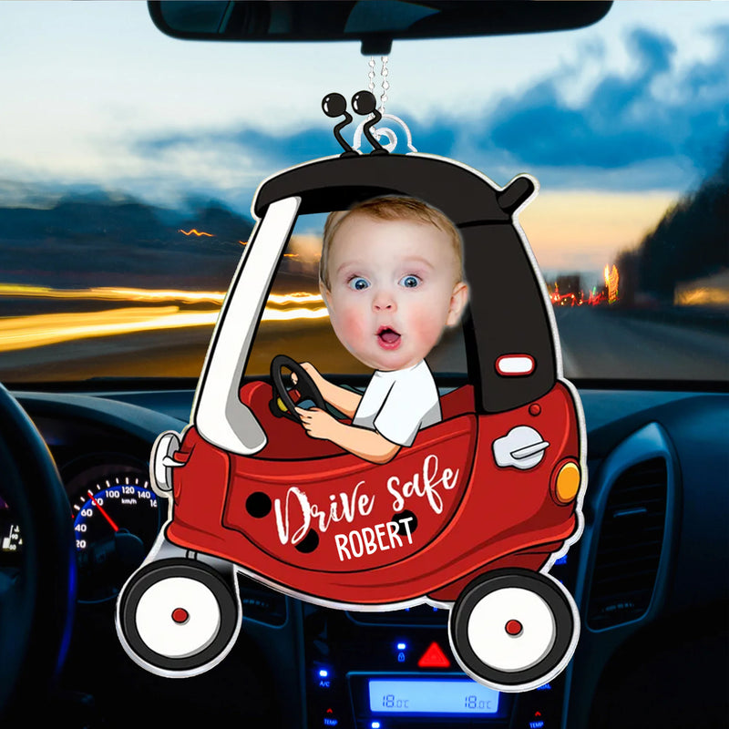 Drive Safe Daddy - Upload Photo Personalized Car Ornament HTN20FEB24TT ...