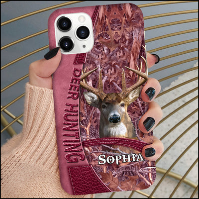Deer Hunting Camo Leather Pattern Personalized Phone case HTN20FEB24VA2