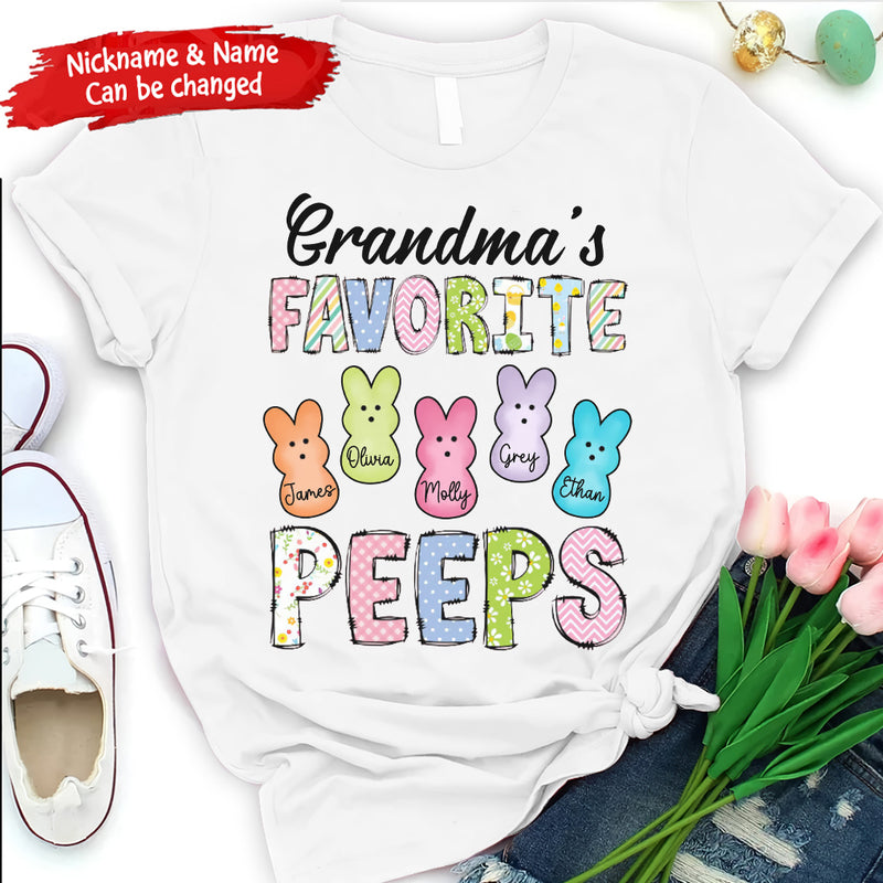 Discover Grandma's Favorite Peeps Personalized T-Shirt