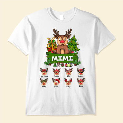 Christmas Reindeer Grandma Nana Personalized Shirt HTN21NOV23VA1