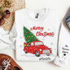 Embroidery Christmas Truck Nanalife with Grandkids Name on Sleeve Personalized HTN23NOV23VA1