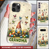 Easter Grandma Gnome With Butterflies Grandkids Personalized Phone case HTN26JAN24VA2