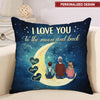 I love you to the moon and back Grandma Grandkids Personalized Pillow HTN27DEC23NY1