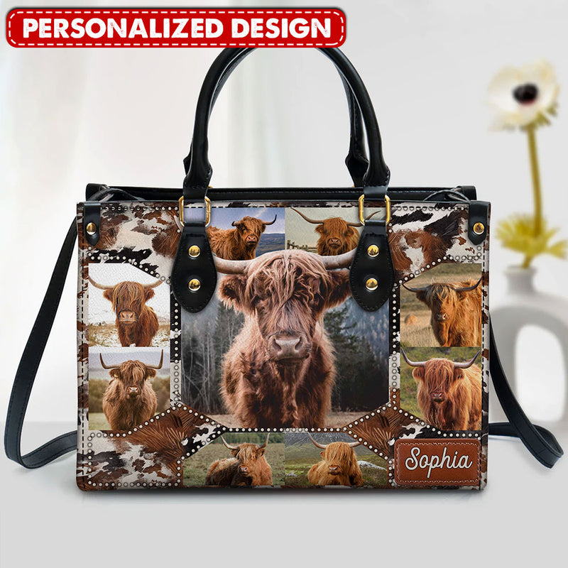 Discover Upload Cow Photos, Love Cow Breeds Cattle Farm Personalized Leather Handbag