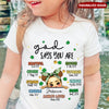 Saint Patrick Affirmations God Says You Are Peekaboo Girl Boy Personalized Youth Tee LPL03FEB24NY3