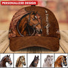 Personalized Love Horse Breeds Leather Pattern Classic Cap LPL13DEC23TP2