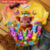 Easter's Day Baby Highland Cow Cattle Farm Personalized 3D T-shirt LPL14MAR24TP2