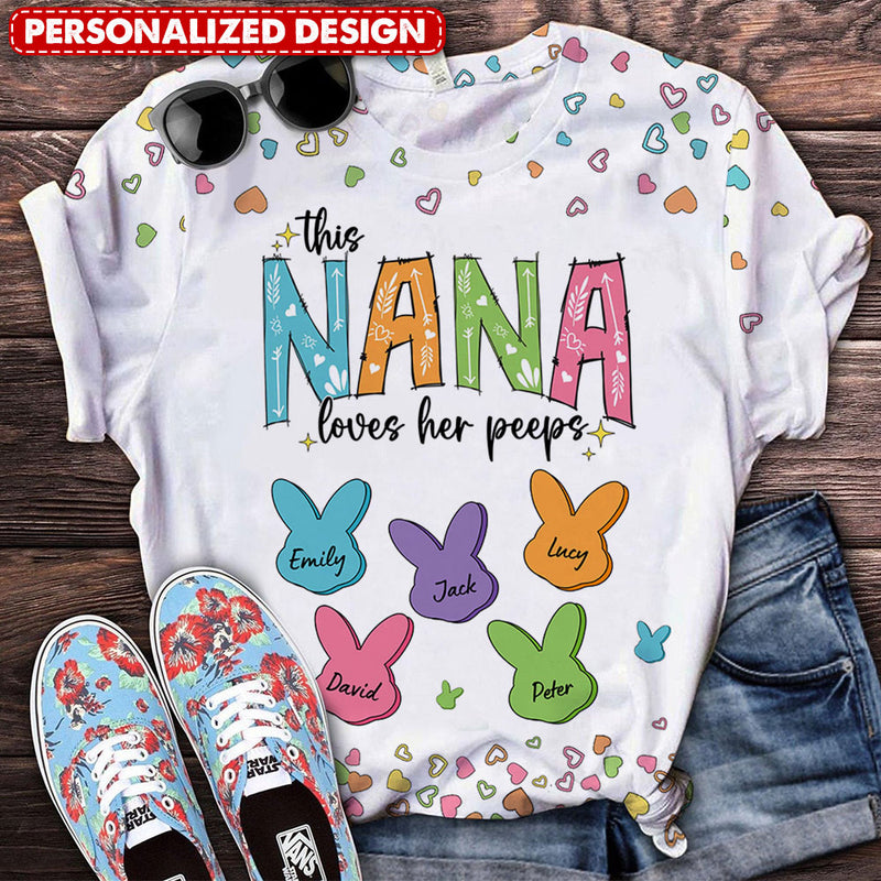 Easter's Day This Mimi Grandma Mom Loves Her Peep Kids Personalized 3D T-shirt