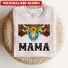 Personalized Western Country Mama Nana Cowhide Pattern Shirt LPL17JAN24TP2