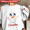Cute Snowmy Grandma Mom Little Heart Kids Personalized Christmas Sweatshirt LPL19SEP23TP6