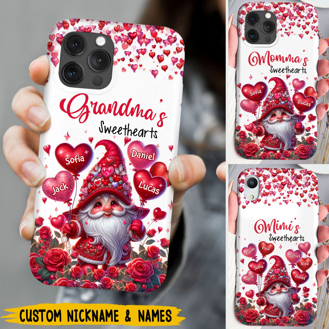 Valentine Gnome Grandma Mom's Sweet Heart Balloon Kids Personalized Phone Case LPL20DEC23VA1