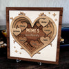Vintage Nana Mom's Sweet Heart Kids Personalized 2 Layers Wooden Plaque LPL22JAN24VA1