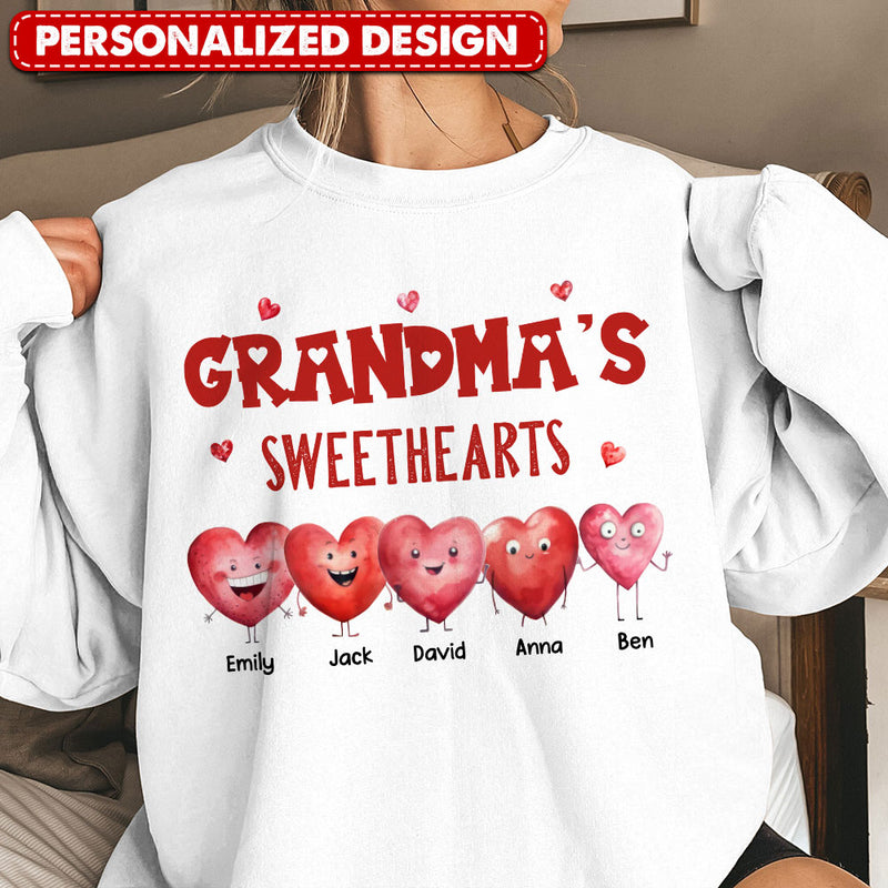 Personalized Mommy/Grandma Sweet Little Hearts On Trunk Canvas - Personal  House