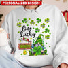 St. Patrick's Day One Lucky Gnome Grandma Mom Shamrock Kids Personalized Sweatshirt LPL29JAN24TP1
