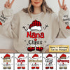 Personalized christmas grandma claus snowflake sweatshirt sleeve custom names kids NTA25SEP23KL1