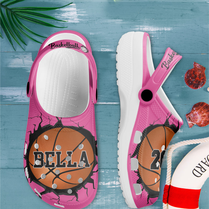 Personalized Basketball Custom Name And Number Clogs