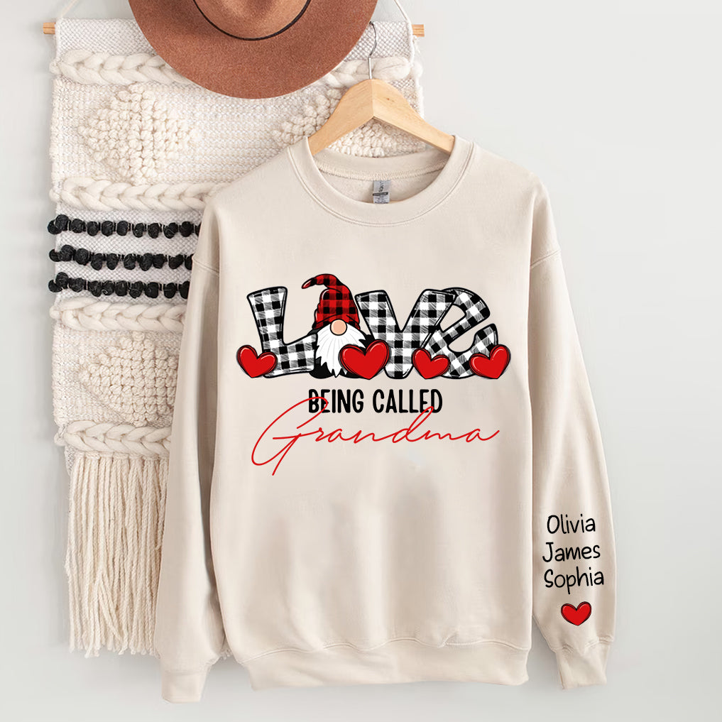 Personalized Gnome Sweatshirt - Love Being Called GRANDMA - NTD09JAN24TT1
