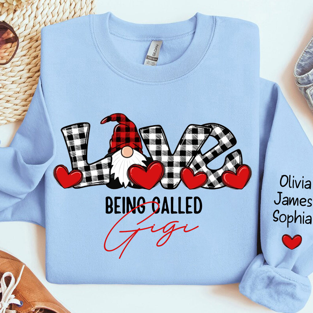 Personalized Gnome Sweatshirt - Love Being Called GRANDMA - NTD09JAN24TT1