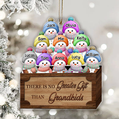 There Is No Greater Gift Than Grandkids - Personalized Snowman Custom Ornament - NTD14NOV23VA1