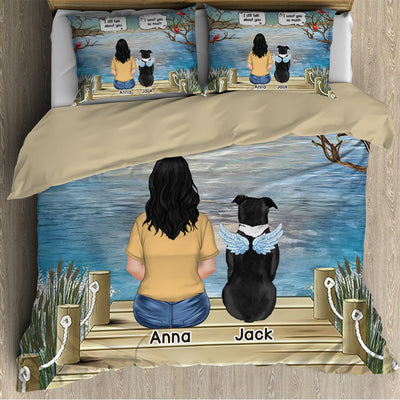 I Miss You I Know - Memorial Gift For Pet Lovers, Dog Mom, Dog Dad, Cat Mom, Cat Dad - Personalized Bedding Set - NTD15FEB24VA2