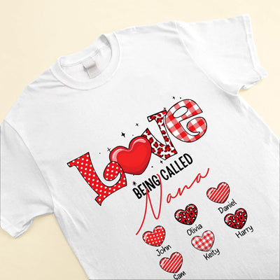 Personalized Funny Valentine Grandma Matching Kids Name T-Shirt - NTD15JAN24VA1