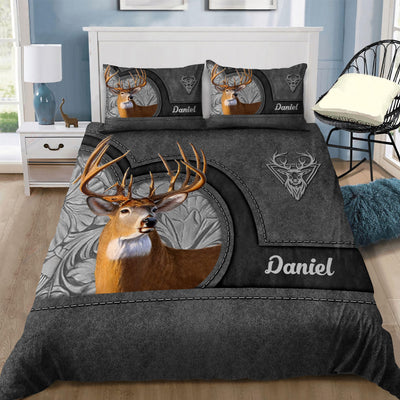 Deer Hunting Personalized Bedding Set, Personalized Gift for Deer Lovers - NTD19FEB24VA1
