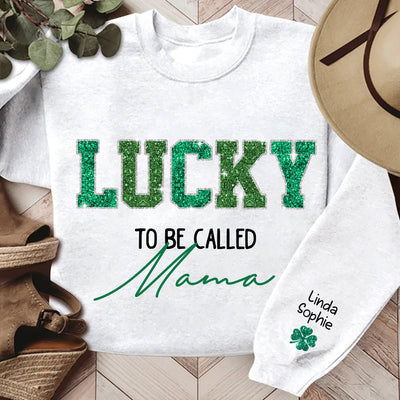 Saint Patrick Personalized LUCKY To Be Called Grandma Sweatshirt - NTD19JAN24VA1