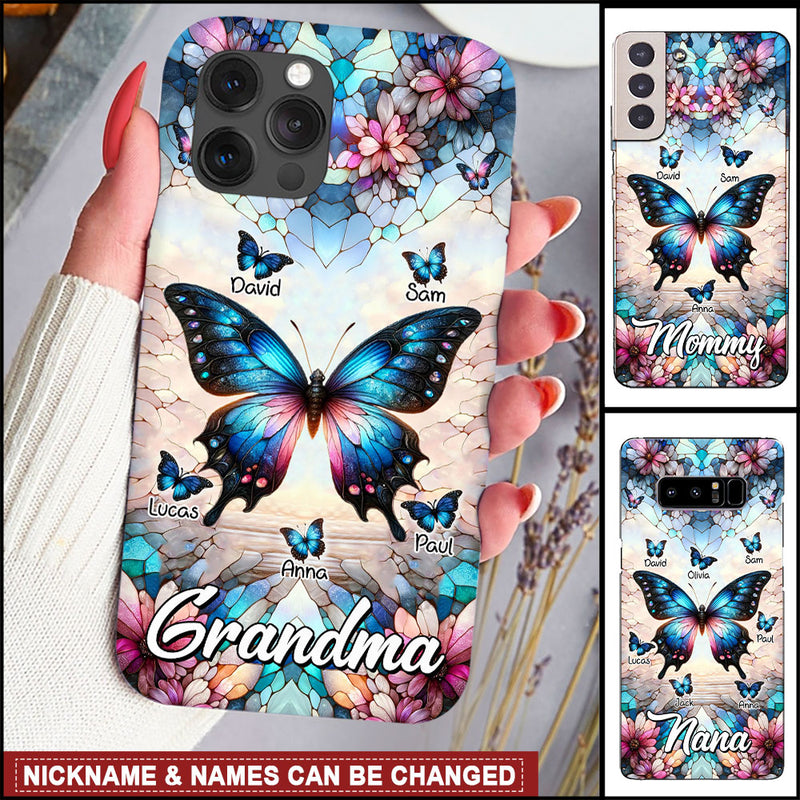 Discover Personalized Butterfly Stained Glass Pattern Phone Case
