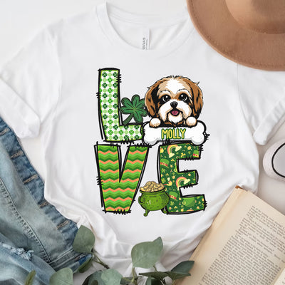 St Patrick Day - Personalized Cute Dog T Shirt - NTD21FEB24TT1