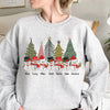 Personalized Christmas Embroidered Sweatshirt For Mama/Grandama - Custom Cute Snowmen In Pine Tree Forest - NTD23NOV23TT1