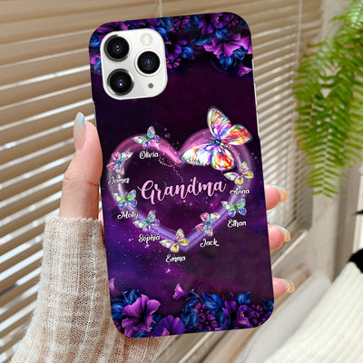 Personalized Grandma Nana Mom Heart Butterfly Kids Phone case NVL01MAR24TT1