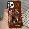 Love Horse Breeds Leather Texture Personalized Phone Case NVL02DEC23TT2