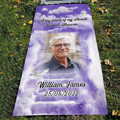 Memorial Upload Photo In Heaven, I Will Miss You Until We Meet Again Personalized Grave Blanket NVL04MAR24TT1