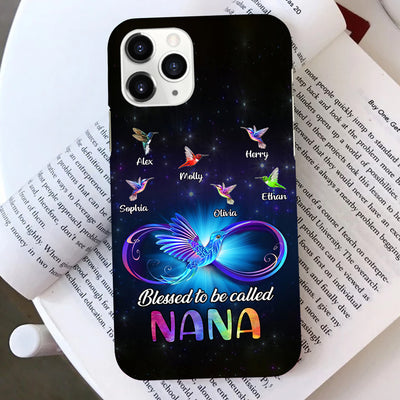 Blessed To Be Called Grandma, Nana, Mimi Hummingbird Love Infinity Personalized Phone case NVL05FEB24TT1