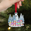Christmas Blue Vibe Snowman Grandma Mom Colorful Kids Personalized Acrylic Ornament NVL06DEC23VA1