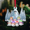 Christmas Blue Vibe Snowman Grandma Mom Colorful Kids Personalized Acrylic Ornament NVL06DEC23VA1