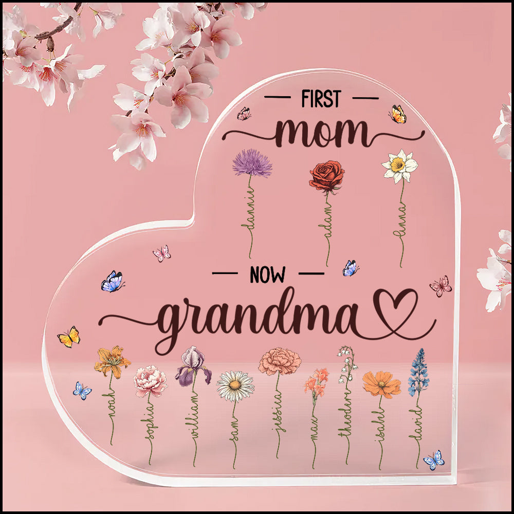 First Mom Now Grandma - Personalized Acrylic Plaque NVL11MAR24TT1