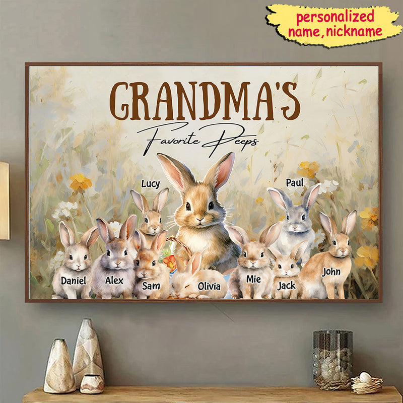 Discover Grandma's Favorite Peeps Flower Personalized Poster