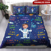 Kid Affirmations I Am Kind Smart Loved Astronaut - Personalized Photo Bedding Set NVL13DEC23TT1
