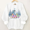 Christmas Blue Vibe Snowman Grandma Mom Colorful Kids Personalized Sweatshirt NVL13NOV23VA1